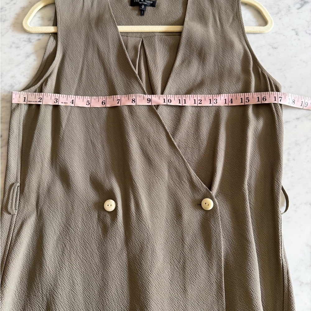 Rag and Bone Taupe Sleeveless Wrap Vest w/belt - Picture 7 of 7